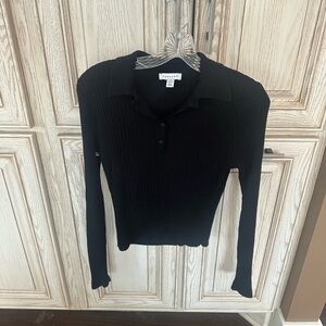 Topshop Ribbed Long Sleeve top